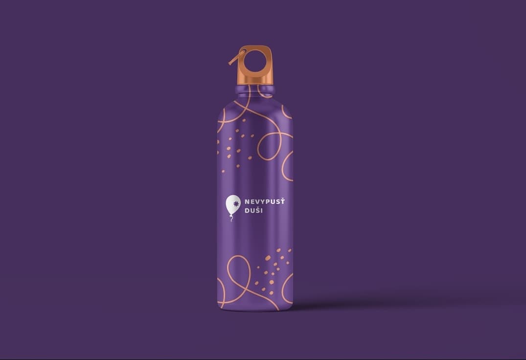 Nevypusť duši — water bottle design
