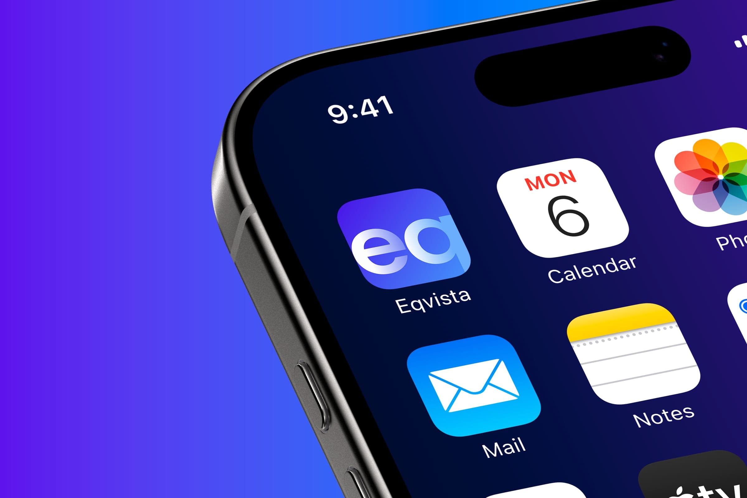 Eqvista on iPhone home screen