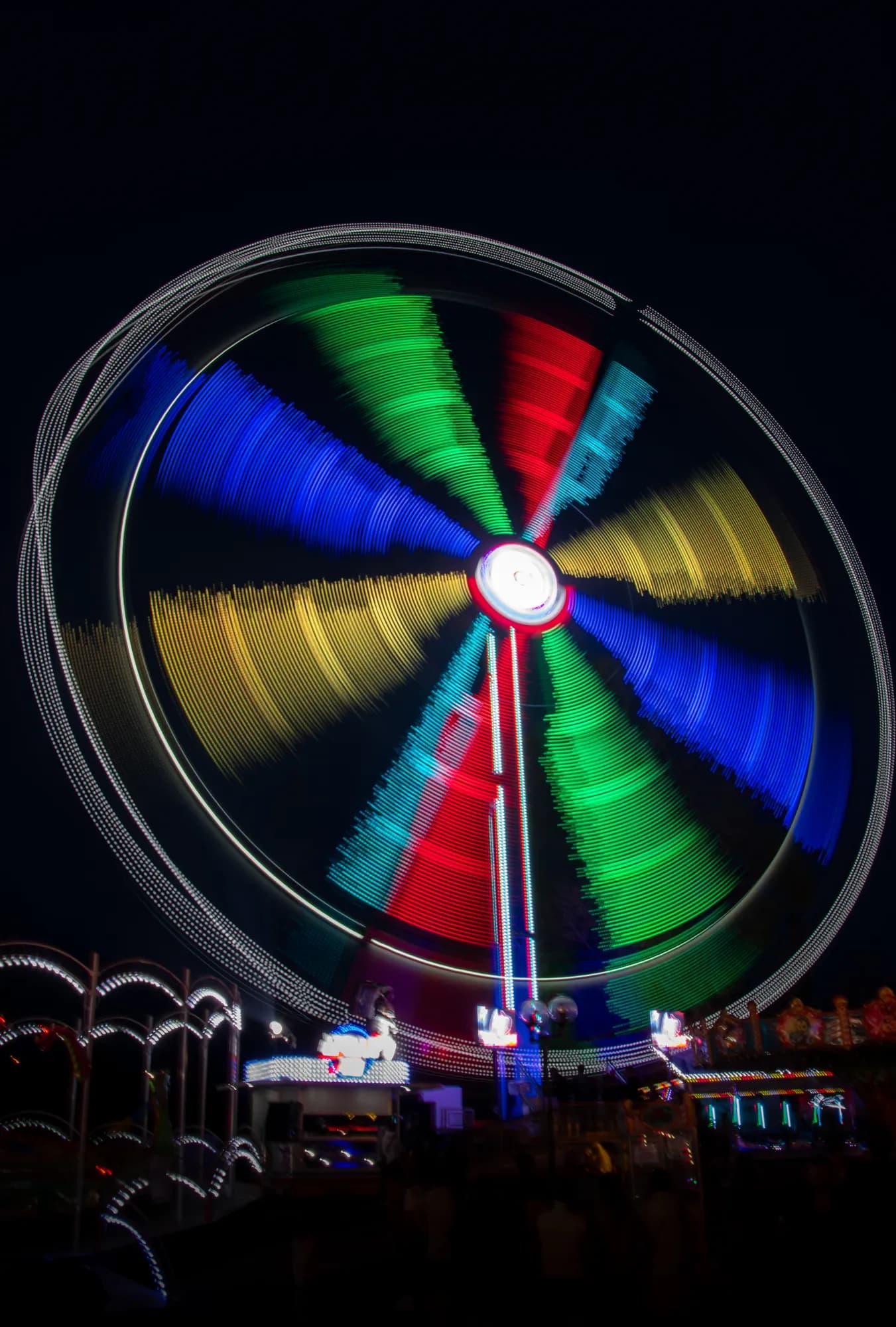 Funfair at night