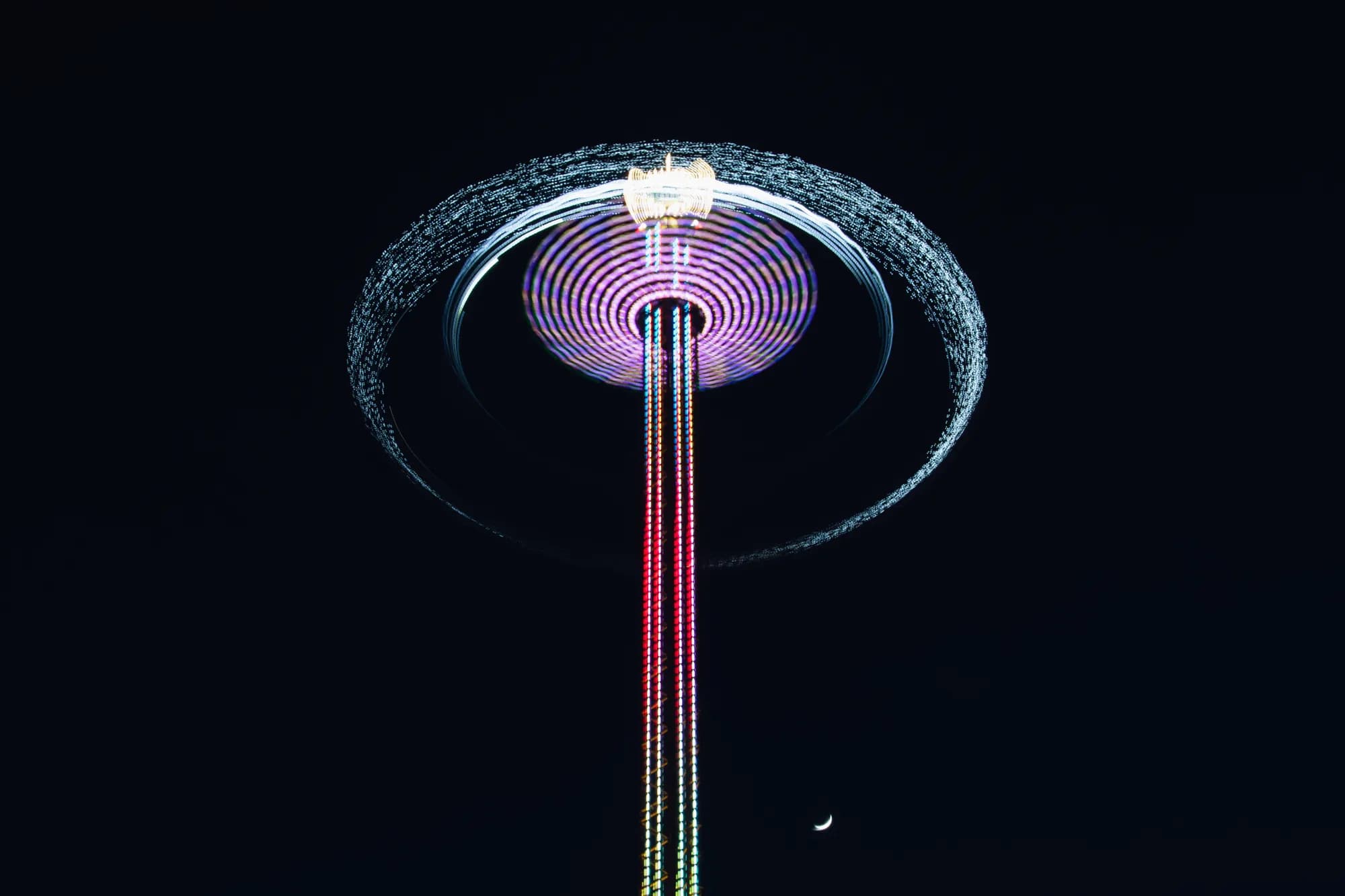 Funfair at night
