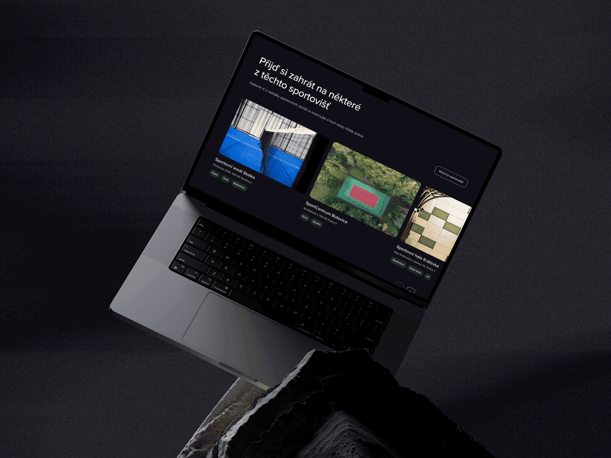 Sportelo web platform on MacBook