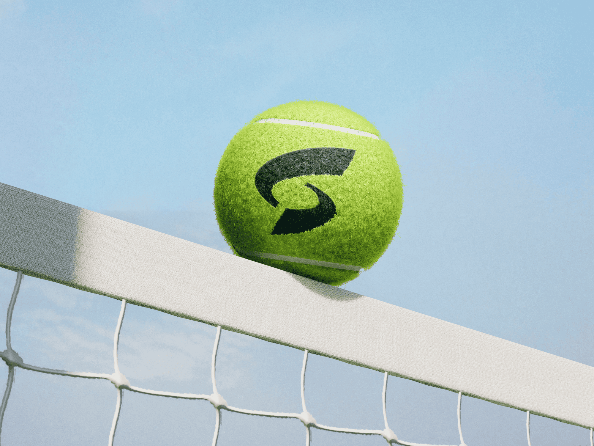 Sportelo brand element — sport ball illustration