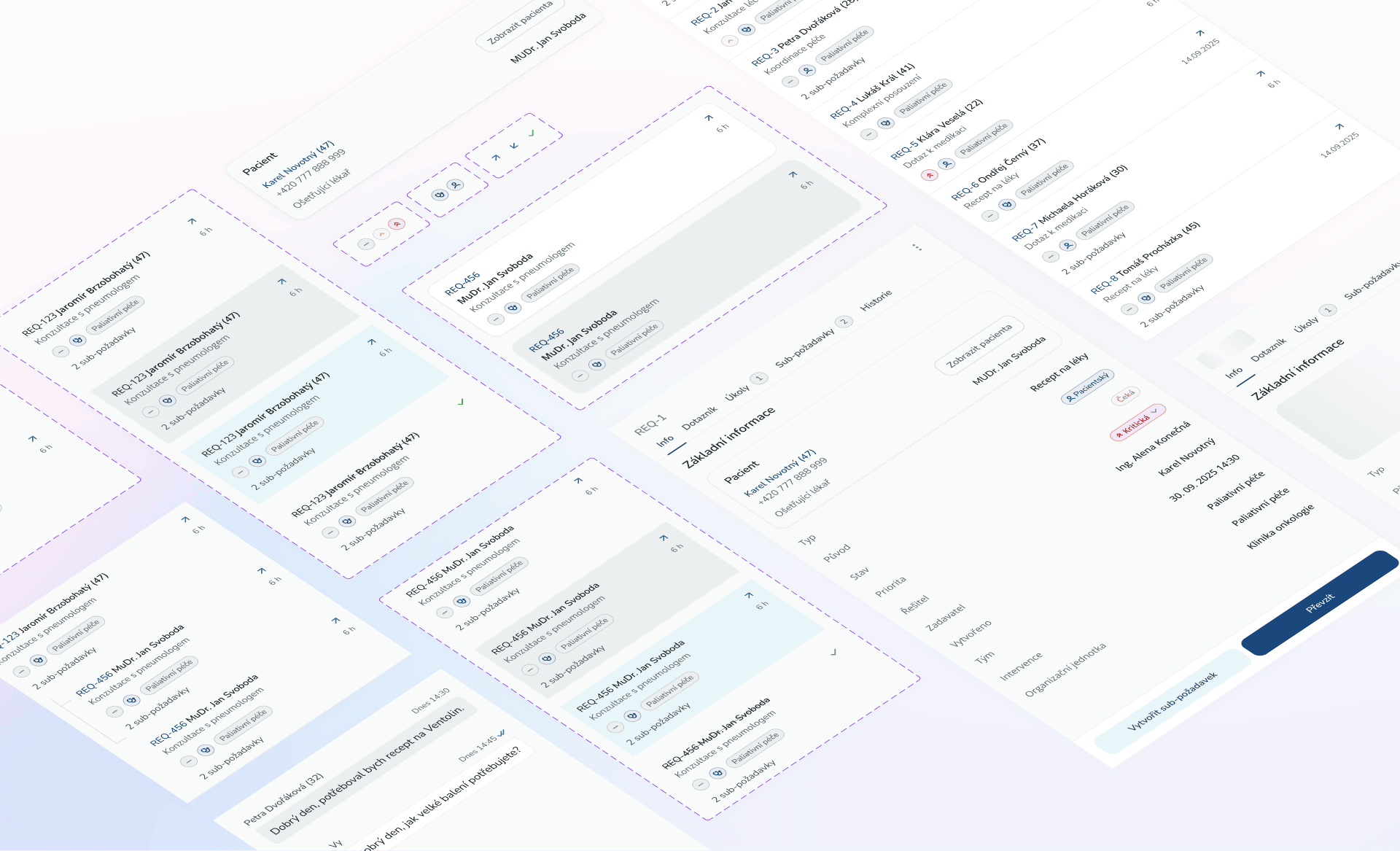 Telemedicine portal — design system components and color tokens
