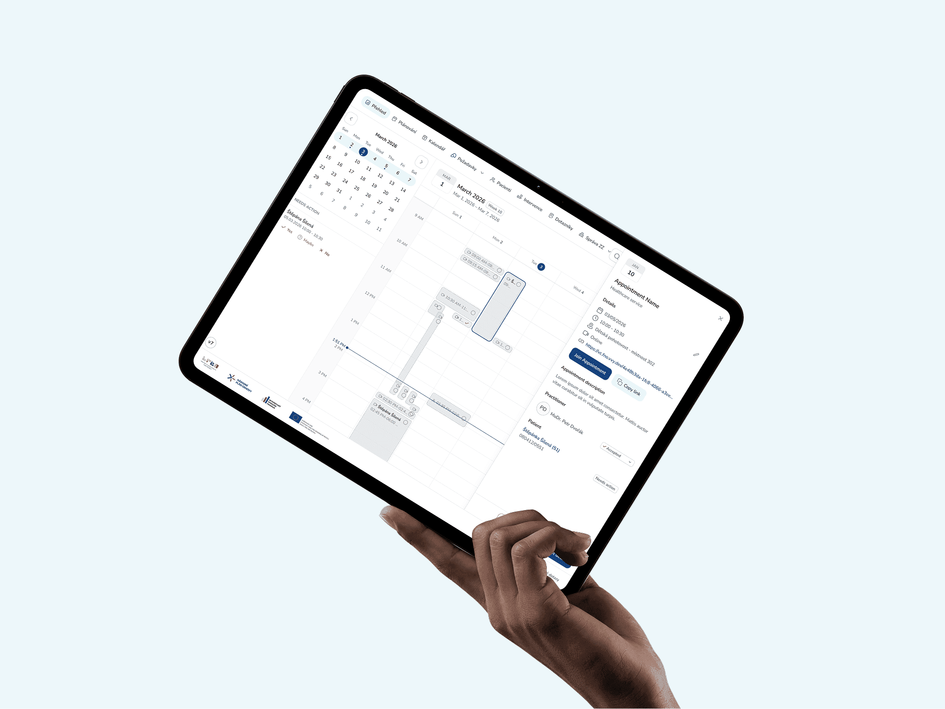 Telemedicine portal — design system diagram