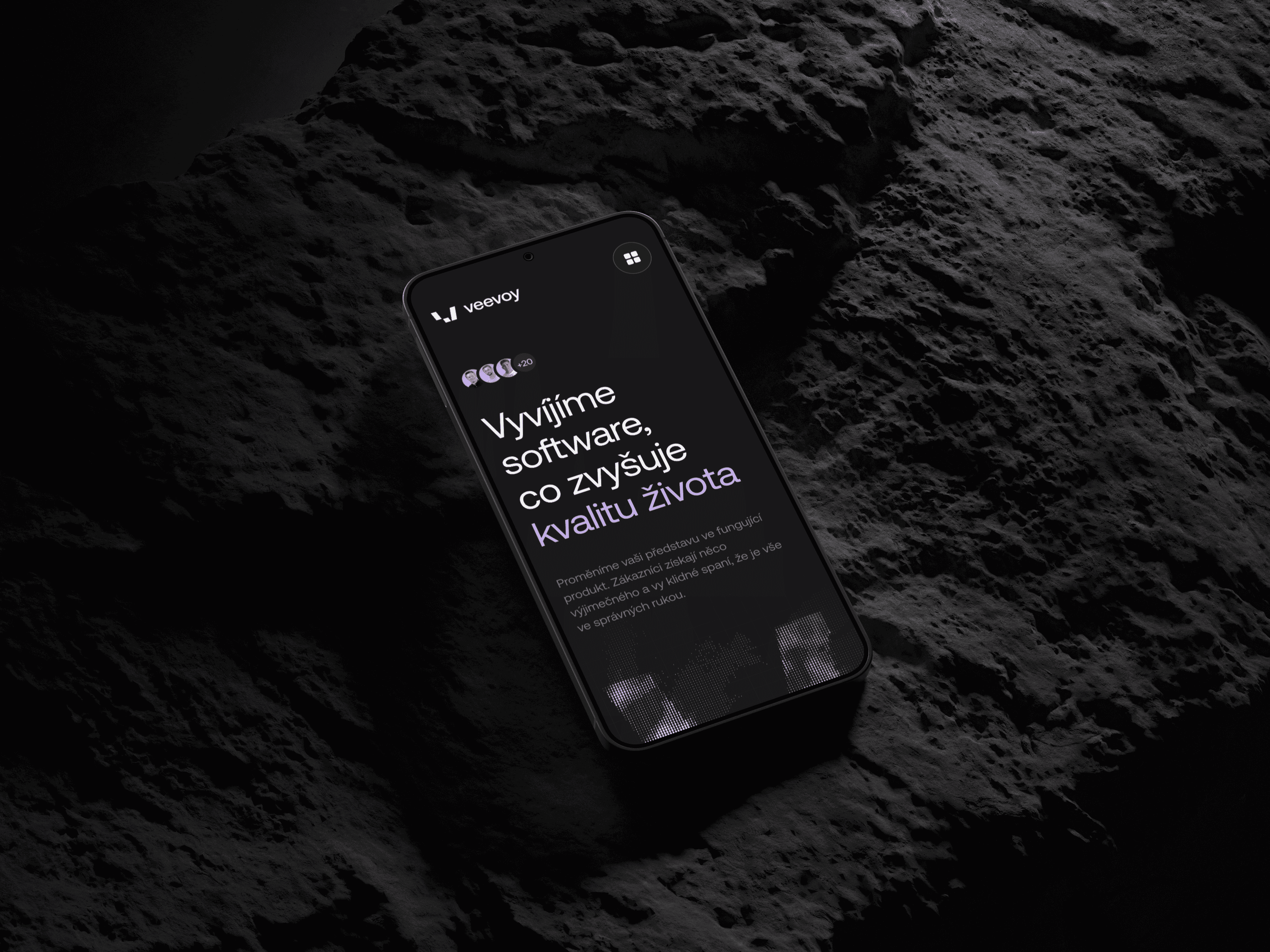 Veevoy Czech homepage on Samsung Galaxy S25 Edge